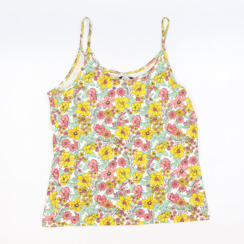 TU Womens Multicoloured Floral Cotton Camisole Tank Size 18 Scoop Neck