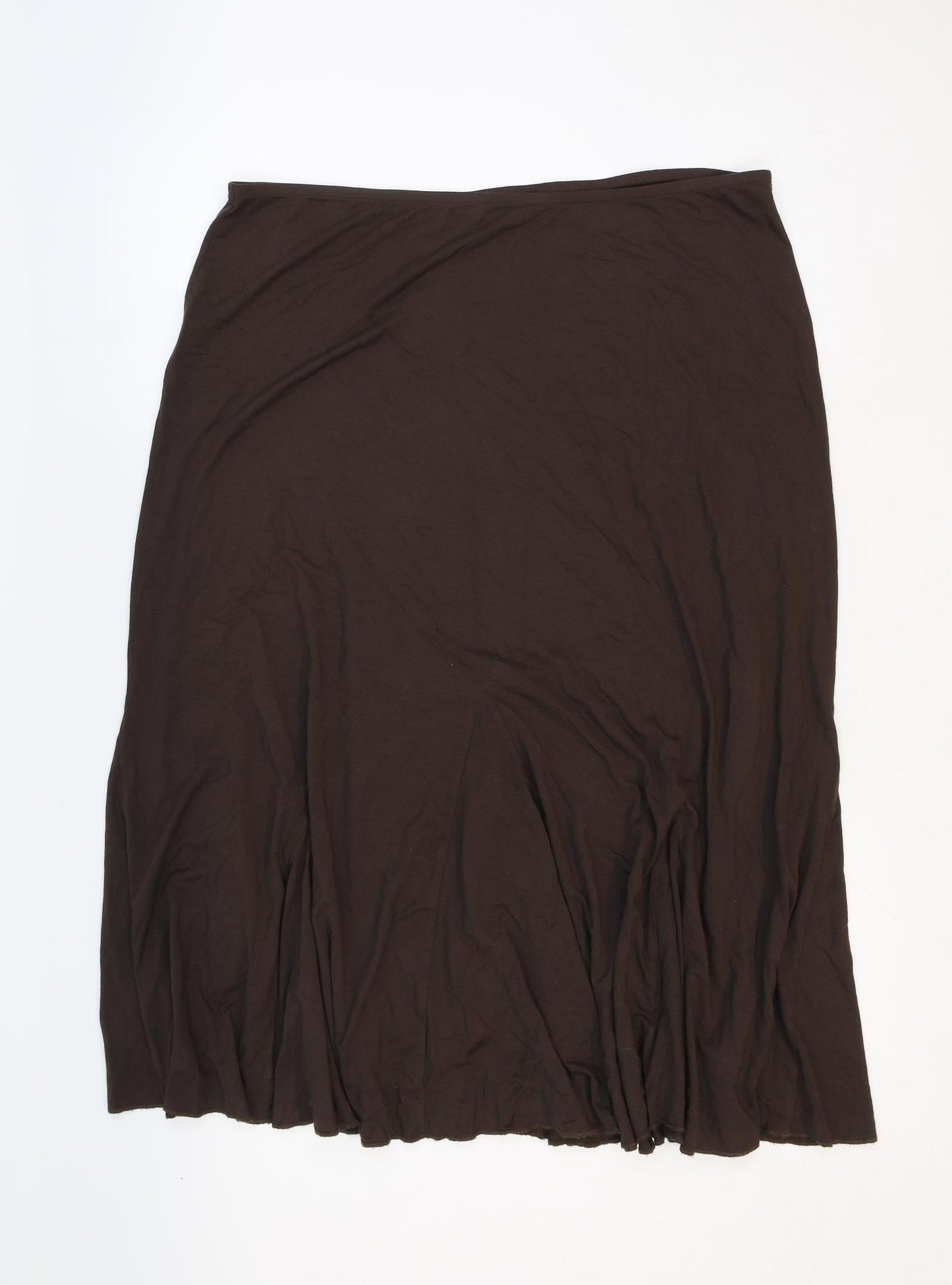 Per Una Womens Brown Polyester Swing Skirt Size 16