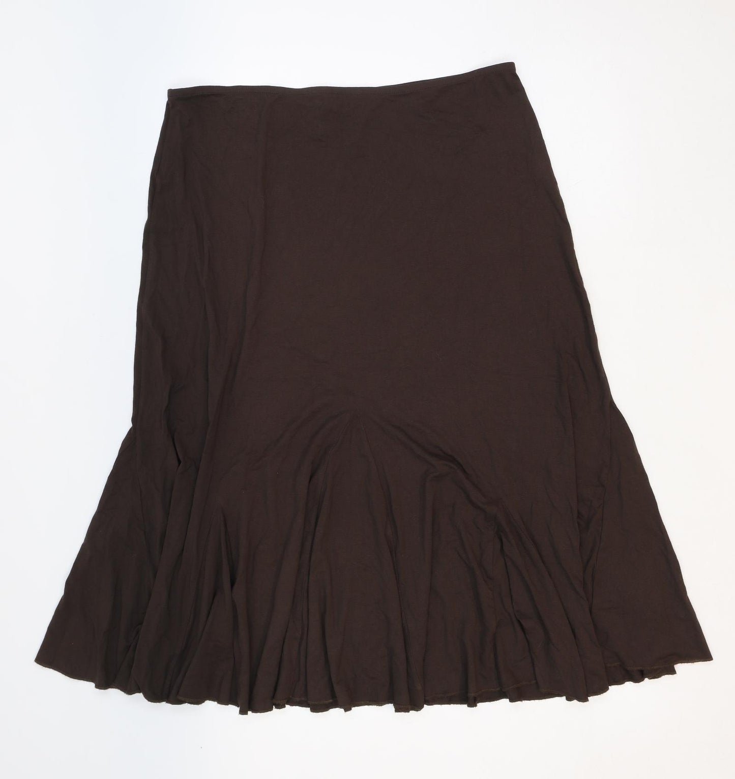 Per Una Womens Brown Polyester Swing Skirt Size 16