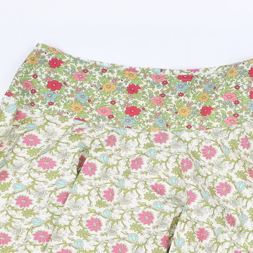 Preworn Womens Multicoloured Floral Polyester Swing Skirt Size 23 in Zip