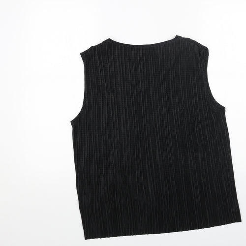 Jack Wills Womens Black Polyester Basic Tank Size 10 Boat Neck