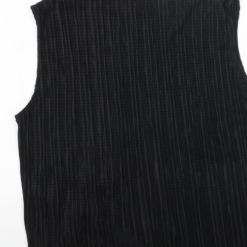 Jack Wills Womens Black Polyester Basic Tank Size 10 Boat Neck