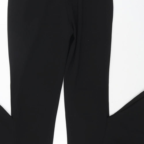 Style Wise Womens Black Polyester Trousers Size 10 L30 in Regular