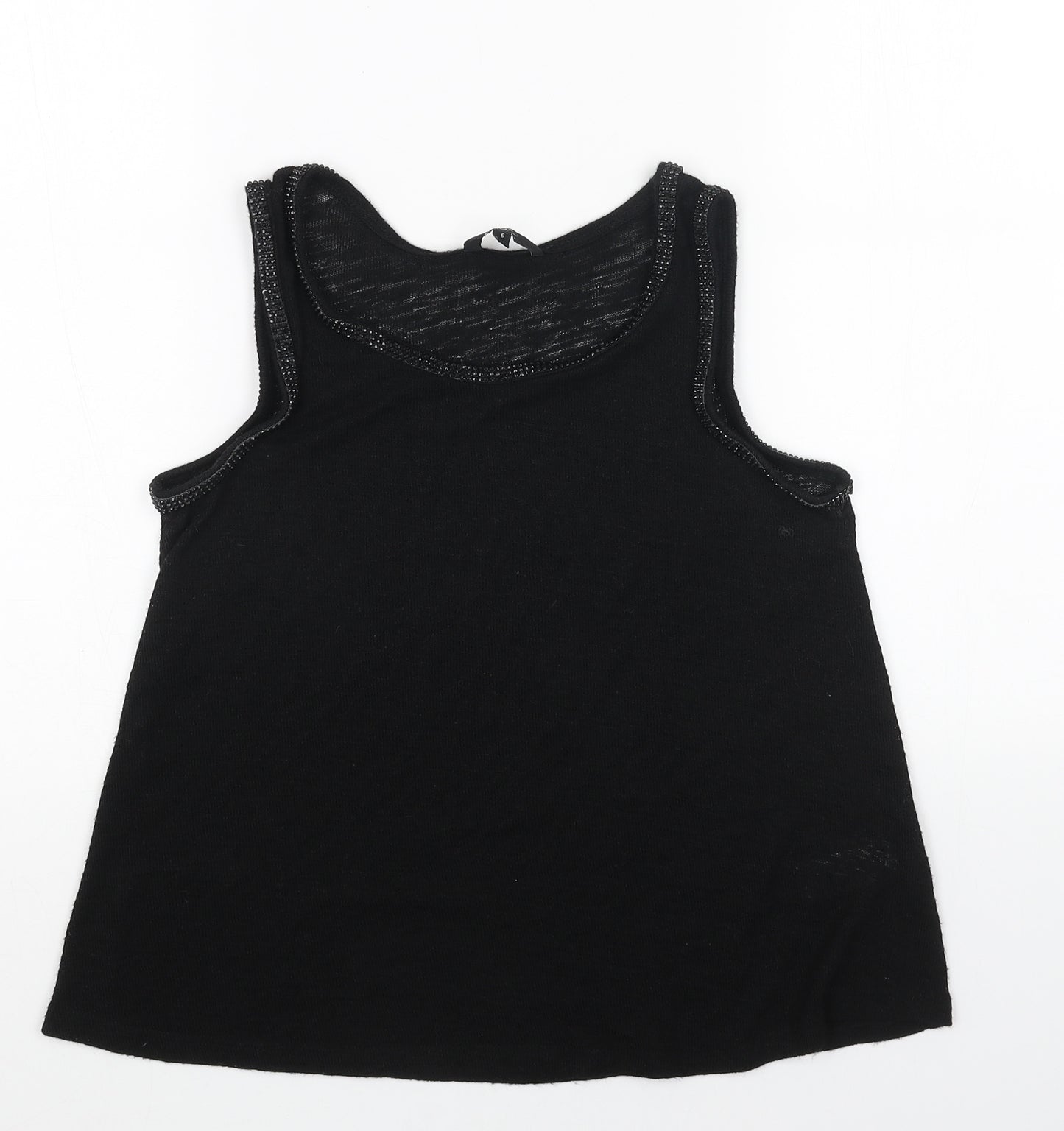 NEXT Womens Black Polyester Basic Tank Size 6 Scoop Neck