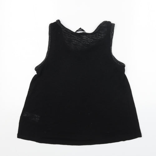 NEXT Womens Black Polyester Basic Tank Size 6 Scoop Neck