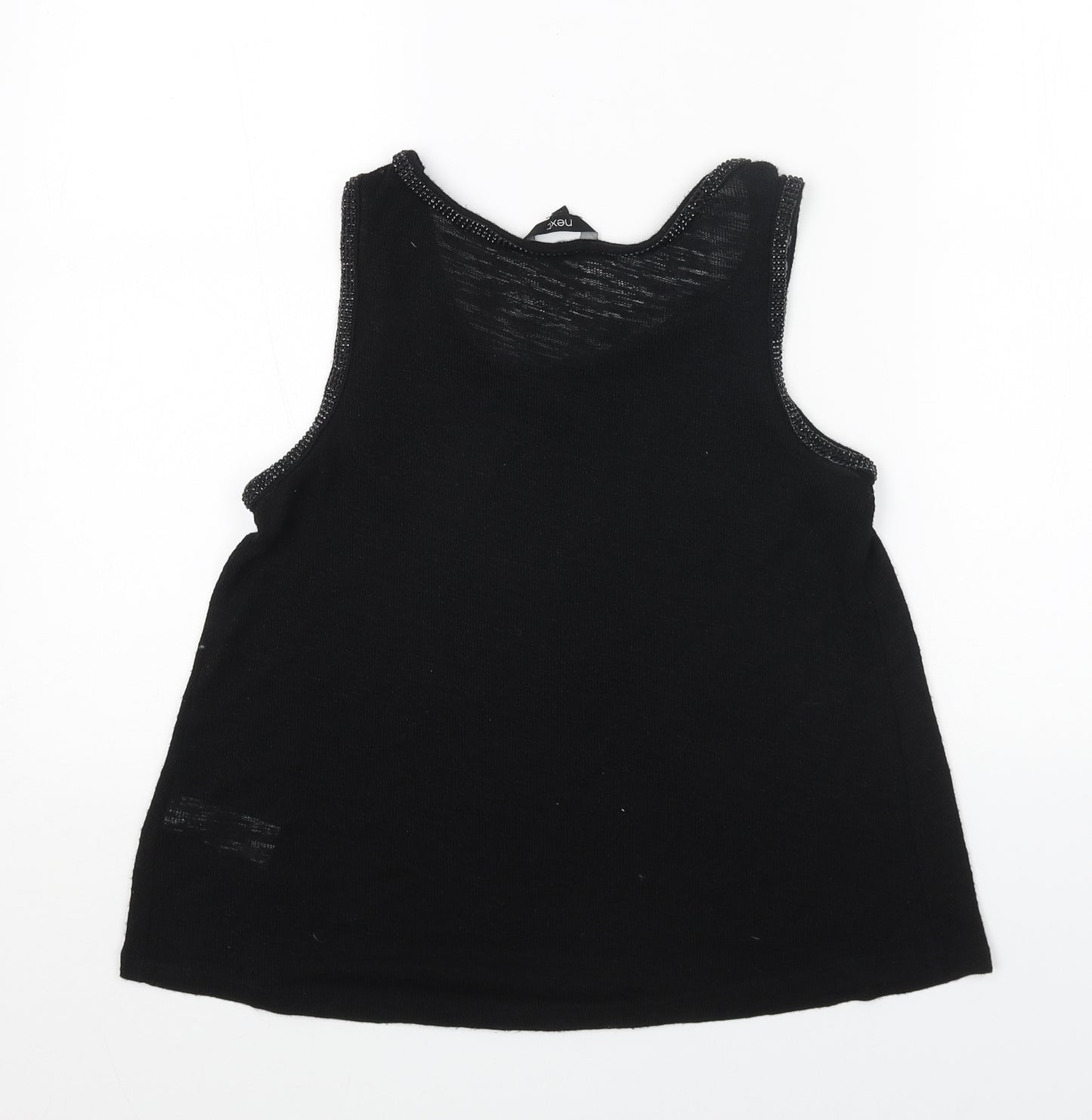 NEXT Womens Black Polyester Basic Tank Size 6 Scoop Neck