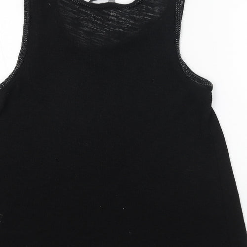 NEXT Womens Black Polyester Basic Tank Size 6 Scoop Neck