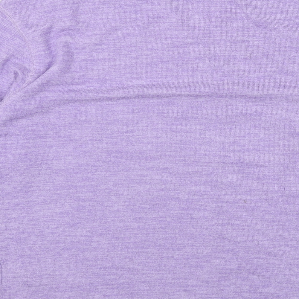 Marks and Spencer Womens Purple Round Neck Viscose Pullover Jumper Size 16
