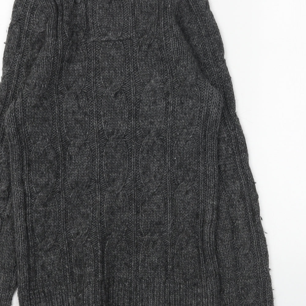 Abercrombie & Fitch Womens Grey Round Neck Acrylic Pullover Jumper Size S