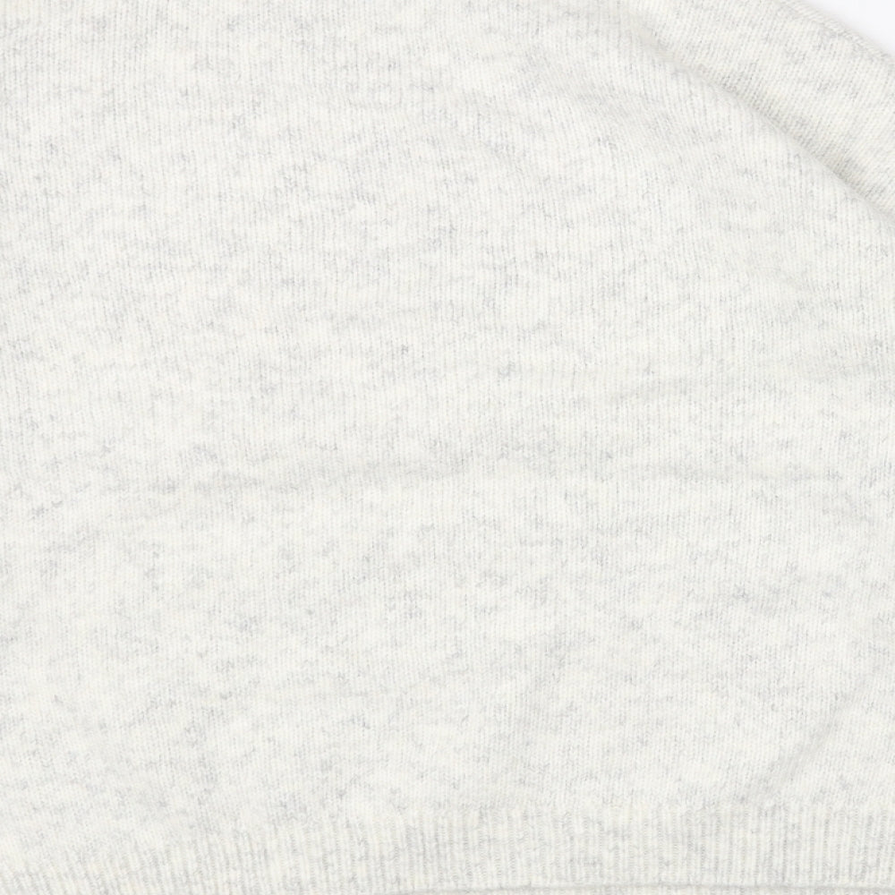 Marks and Spencer Womens Grey Round Neck Polka Dot Acrylic Pullover Jumper Size L