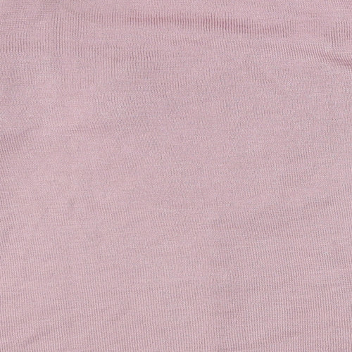 Damart Womens Purple Square Neck Floral Acrylic Pullover Jumper Size 10