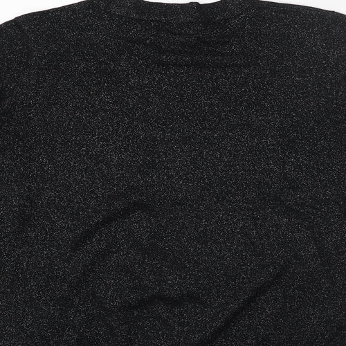 Marks and Spencer Womens Black Round Neck Acrylic Pullover Jumper Size M