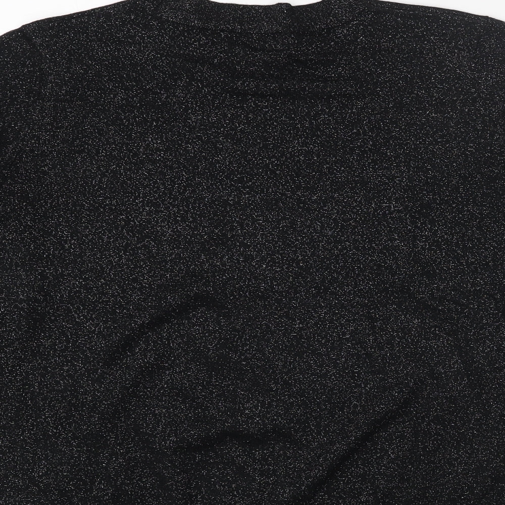 Marks and Spencer Womens Black Round Neck Acrylic Pullover Jumper Size M