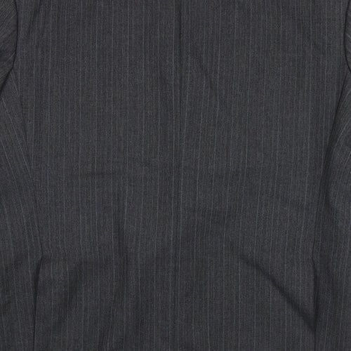 St Michaels Mens Grey Striped Wool Jacket Suit Jacket Size 40 Regular