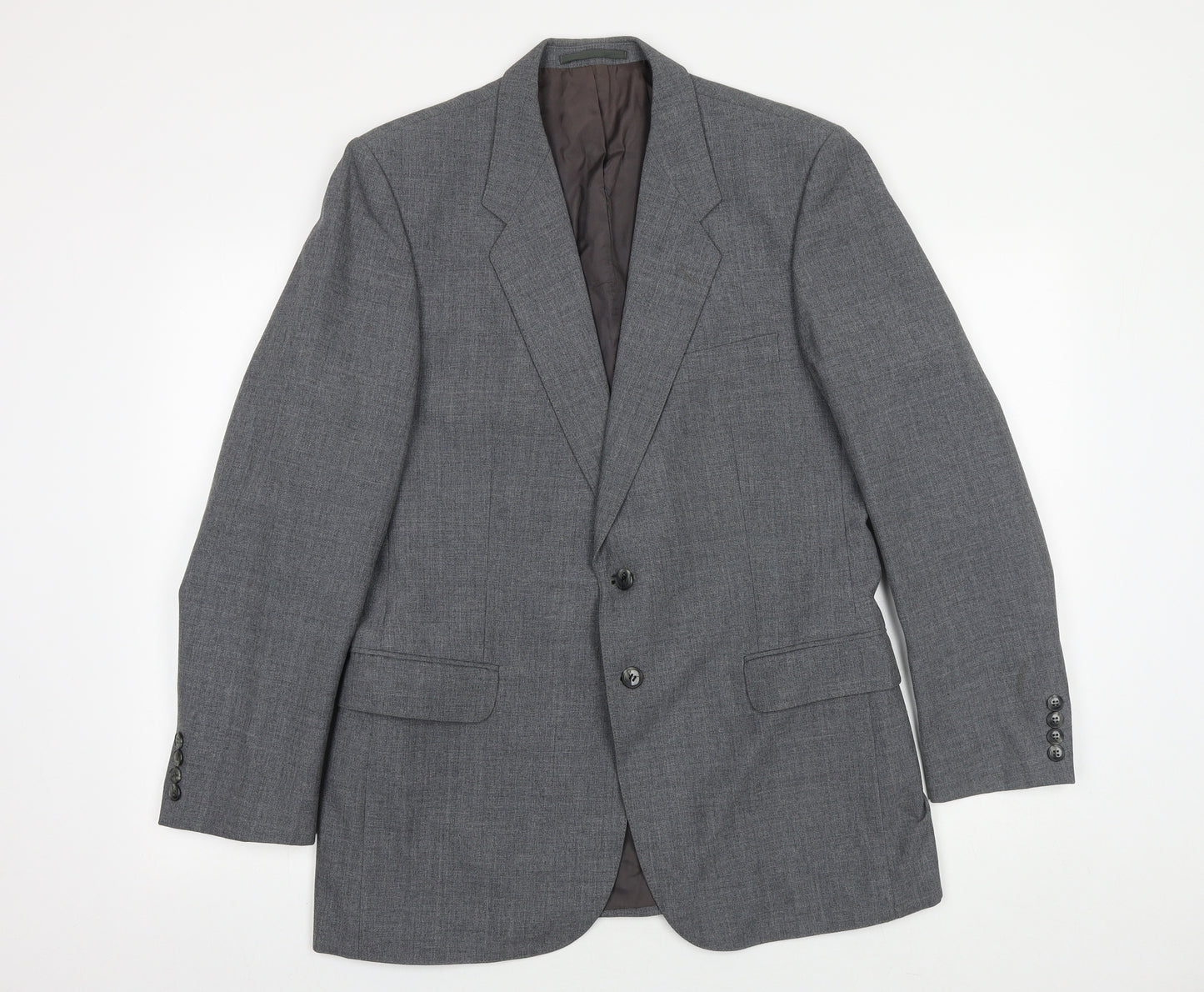 St Michael Mens Grey Wool Jacket Suit Jacket Size 40 Regular