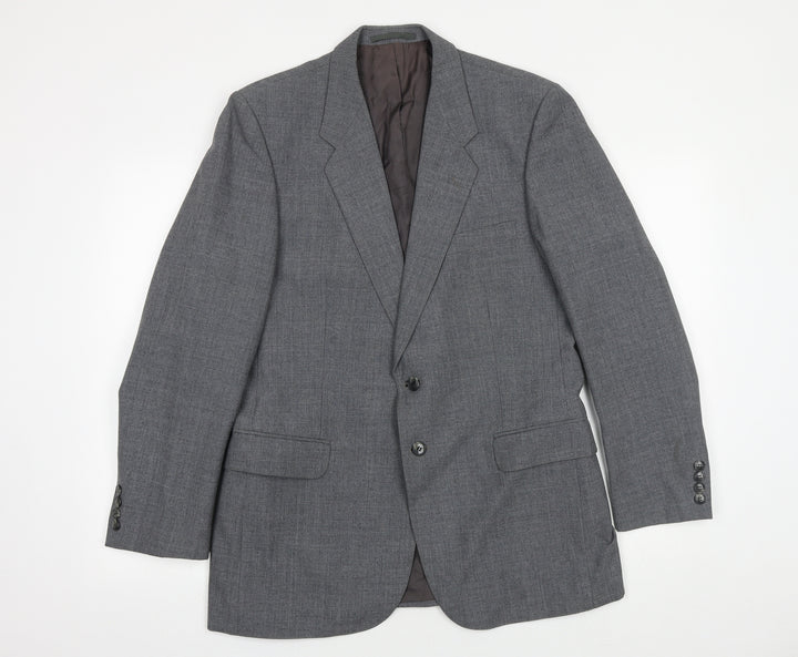 St Michael Mens Grey Wool Jacket Suit Jacket Size 40 Regular