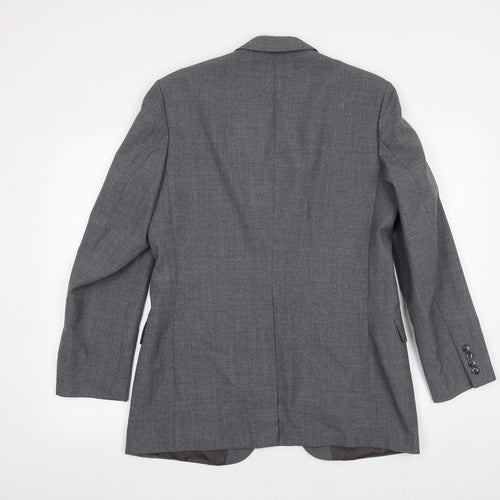St Michael Mens Grey Wool Jacket Suit Jacket Size 40 Regular