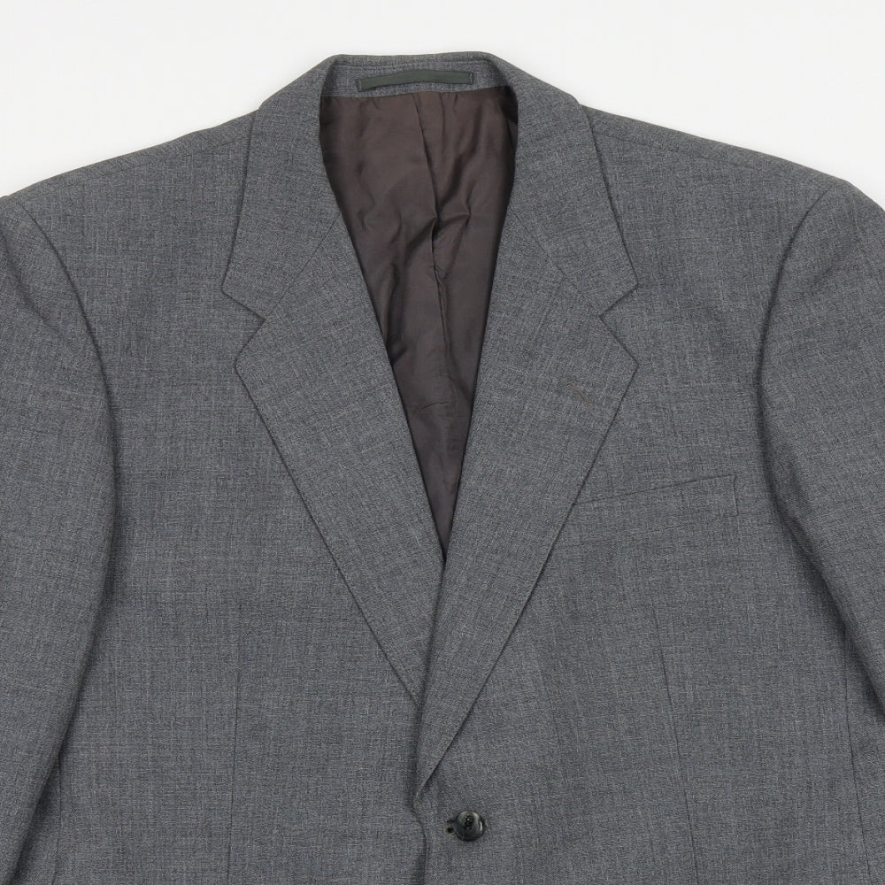 St Michael Mens Grey Wool Jacket Suit Jacket Size 40 Regular
