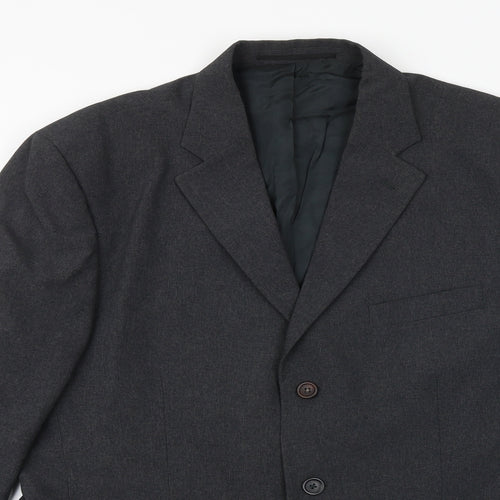 George Mens Grey Polyester Jacket Suit Jacket Size 40 Regular