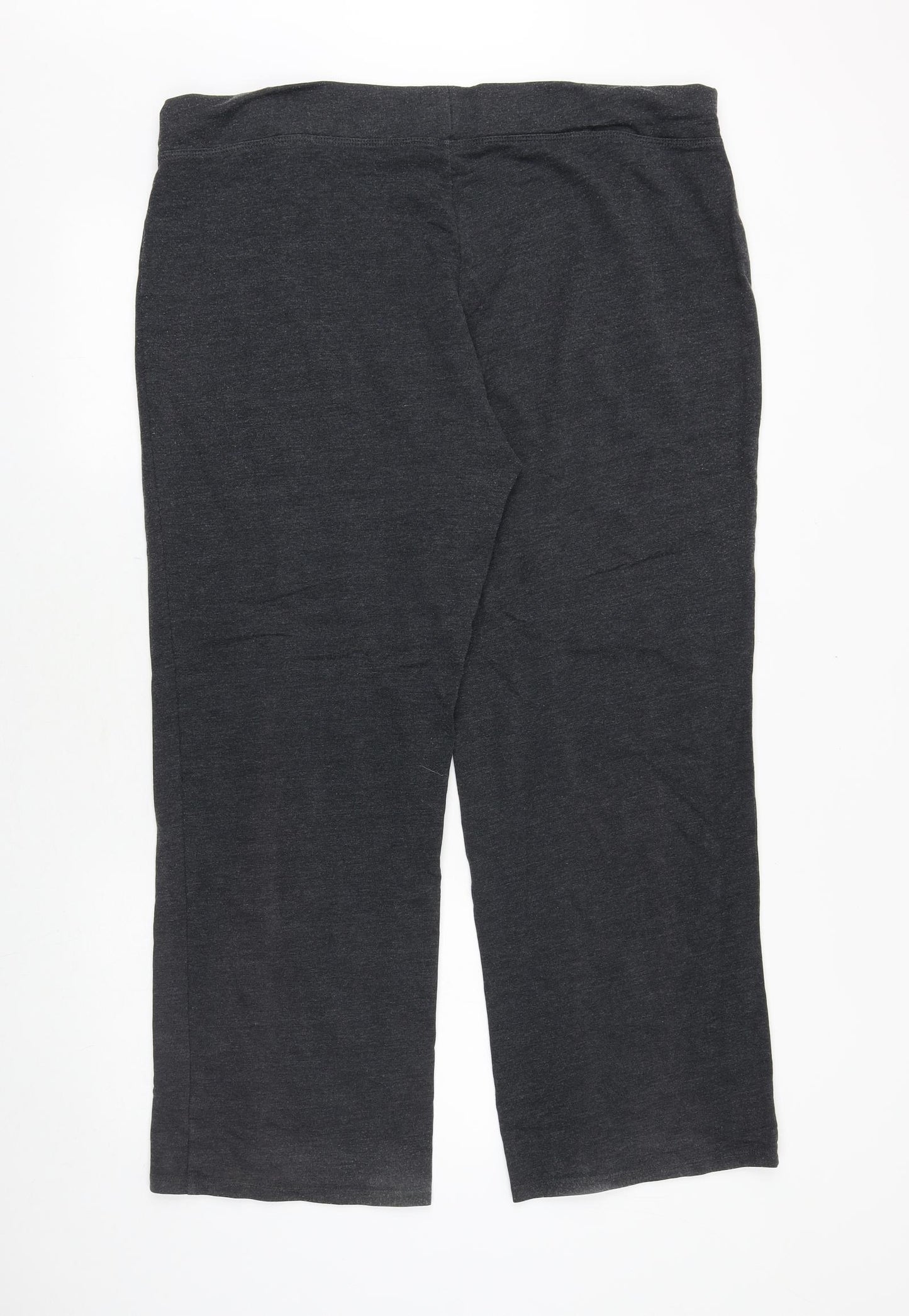 Marks and Spencer Womens Grey Cotton Sweatpants Trousers Size 20 Regular