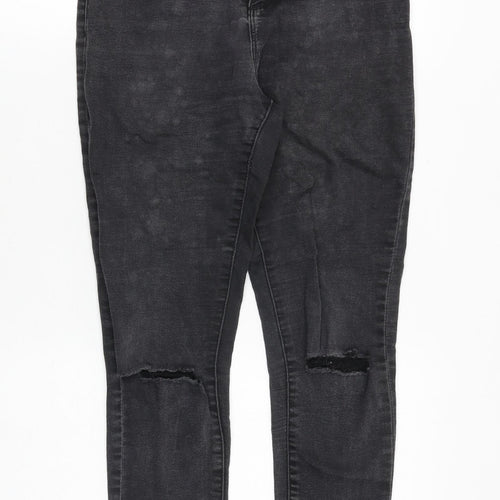 Denim & Co. Womens Black Cotton Skinny Jeans Size 10 Regular Zip