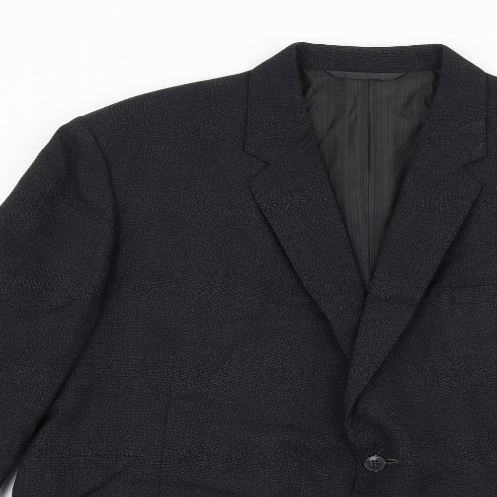 Burton Mens Black Polyester Jacket Suit Jacket Size 42 Regular