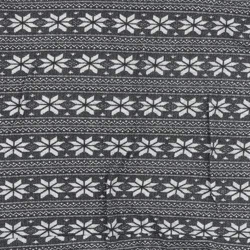 Primark Womens Grey Fair Isle Polyester Pullover Sweatshirt Size 10 Pullover - Loungewear