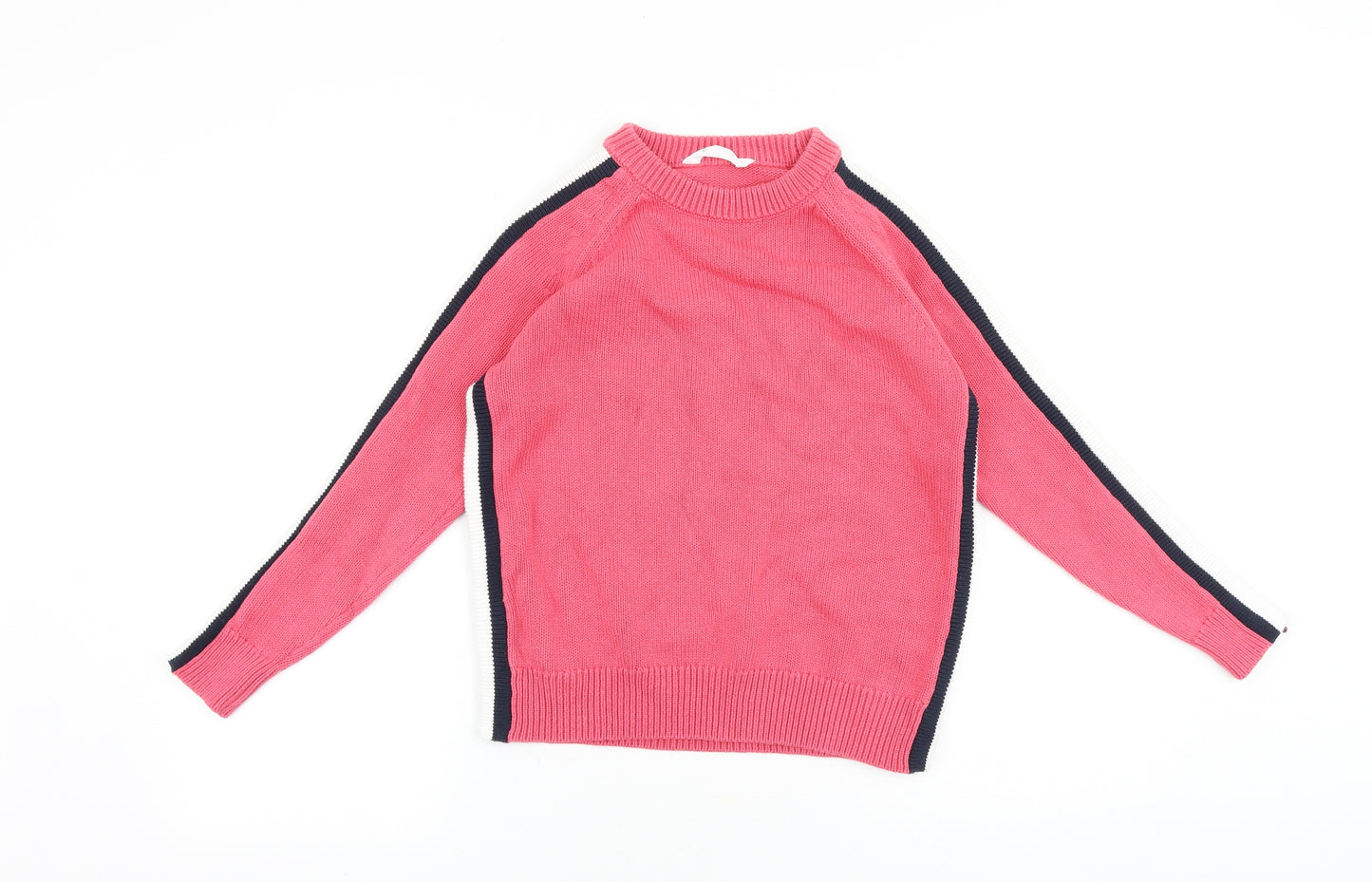 Marks and Spencer Womens Pink Round Neck Acrylic Pullover Jumper Size XS