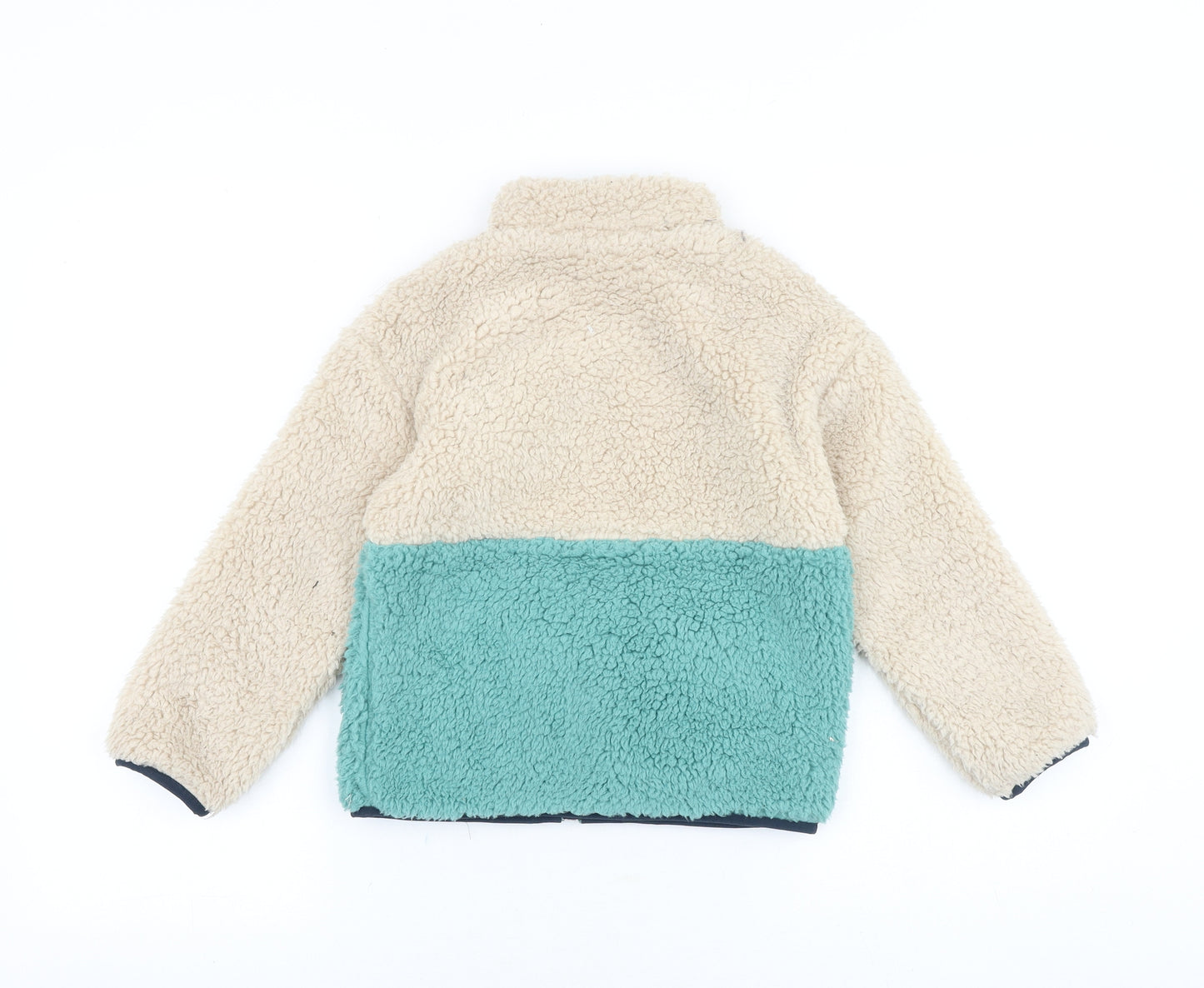 Marks and Spencer Boys Beige Colourblock Jacket Size 6-7 Years Zip