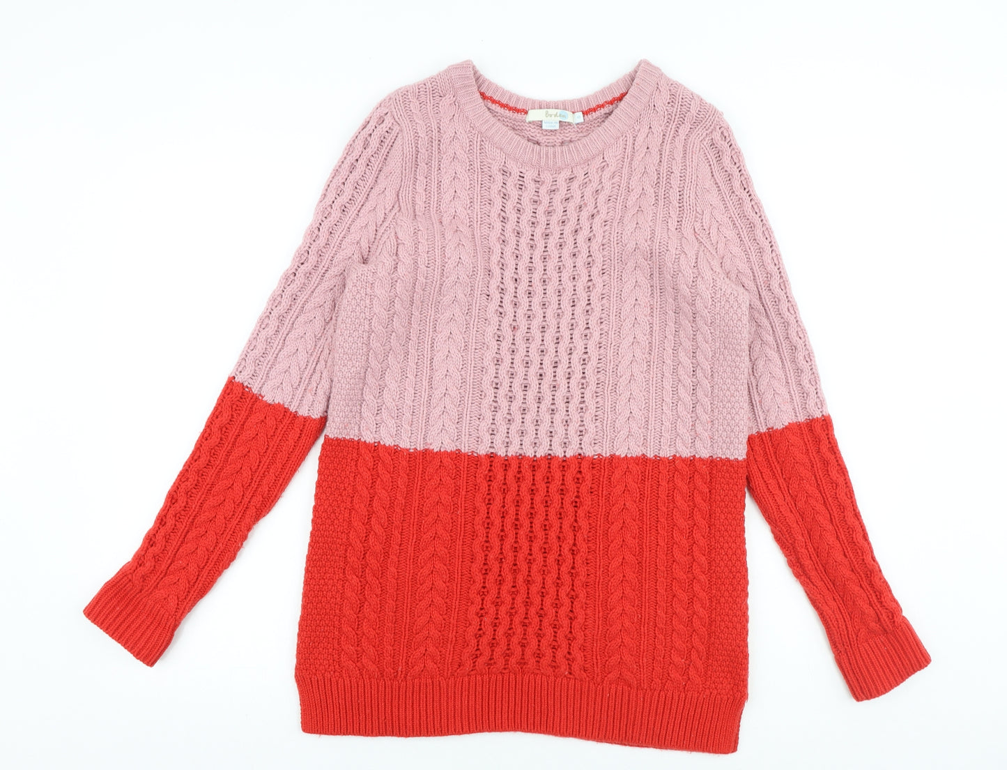 Boden Womens Multicoloured Boat Neck Wool Pullover Jumper Size S