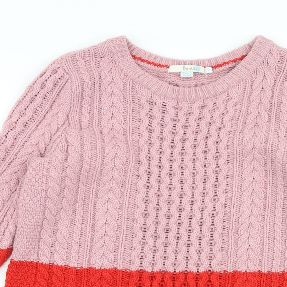 Boden Womens Multicoloured Boat Neck Wool Pullover Jumper Size S