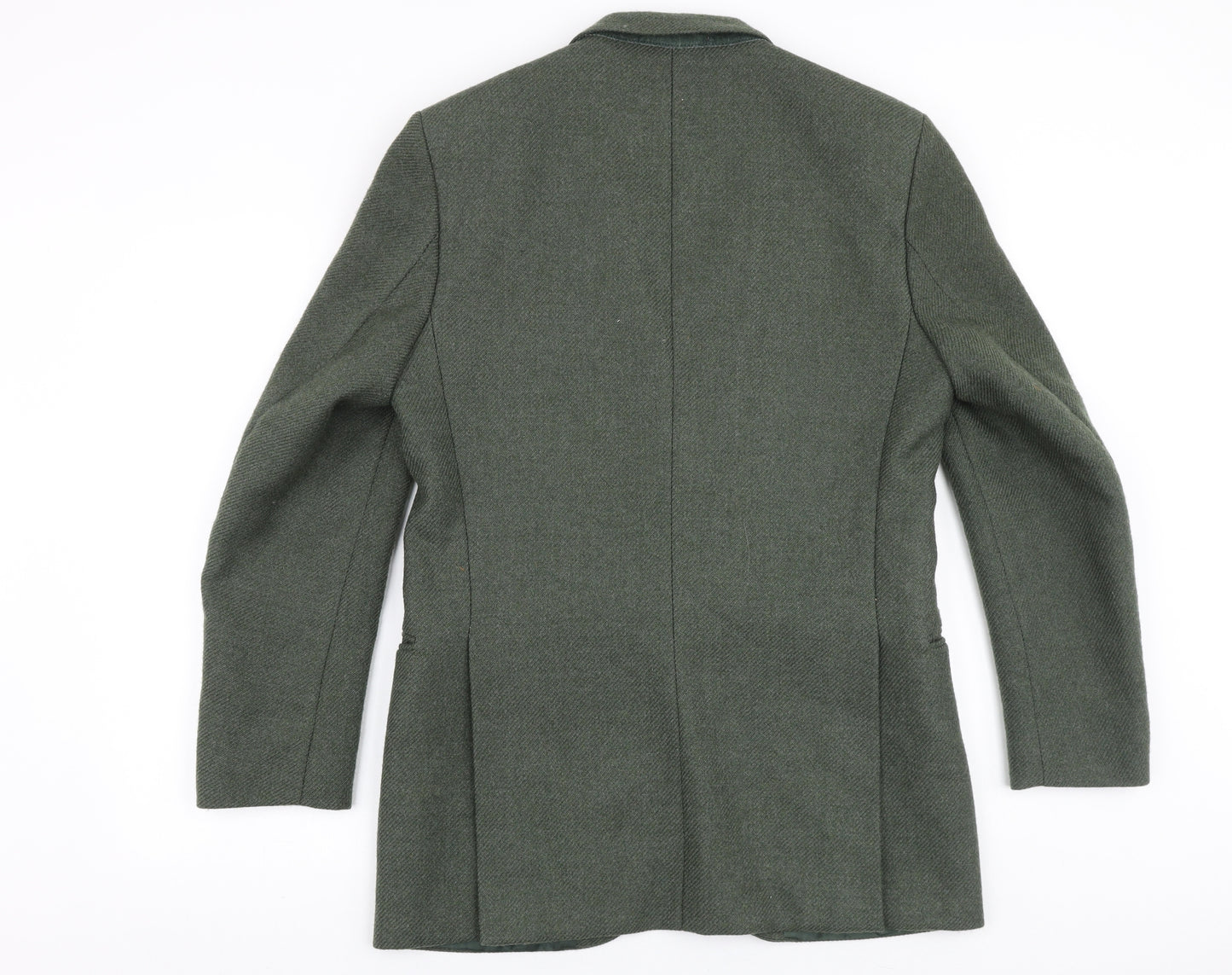 Boss Mens Green Viscose Jacket Suit Jacket Size 40 Regular