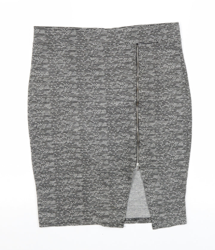 Papaya Womens Black Viscose Straight & Pencil Skirt Size 12 Zip