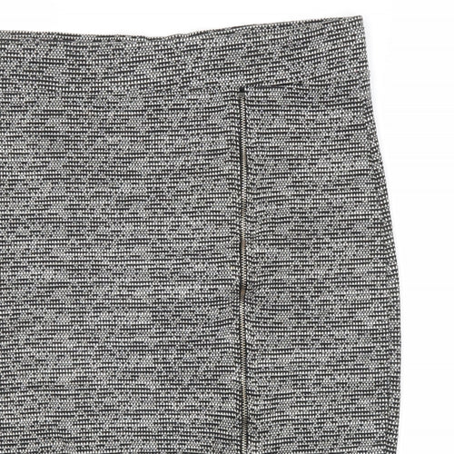 Papaya Womens Black Viscose Straight & Pencil Skirt Size 12 Zip