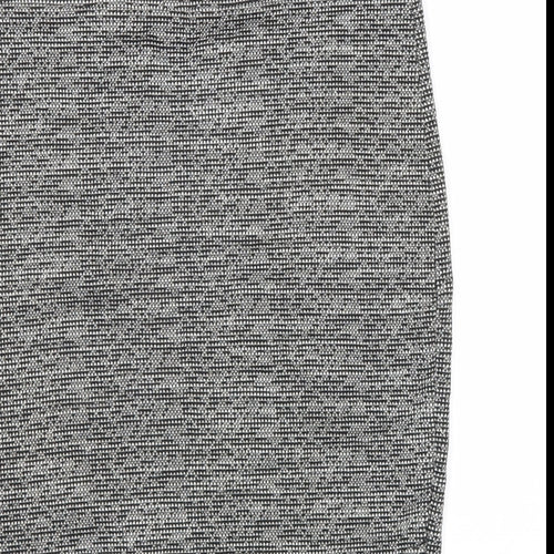 Papaya Womens Black Viscose Straight & Pencil Skirt Size 12 Zip
