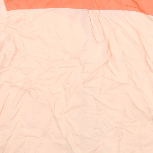 Amalie & Amber Womens Pink Viscose Basic Button-Up Size M Collared - Flower Detail