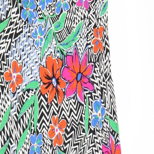 M&Co Womens Multicoloured Floral Viscose Maxi Size 14 Round Neck Pullover