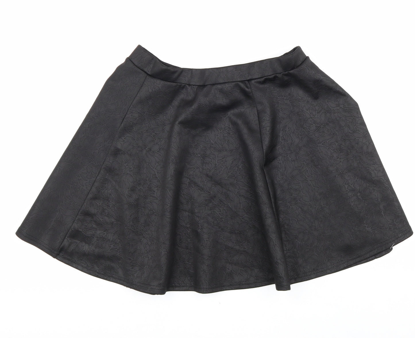 Internacionale Womens Black Polyester Skater Skirt Size 12
