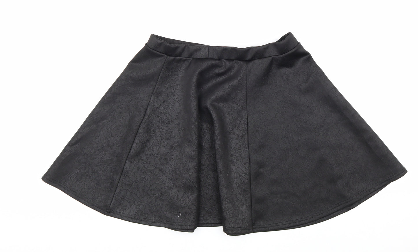 Internacionale Womens Black Polyester Skater Skirt Size 12