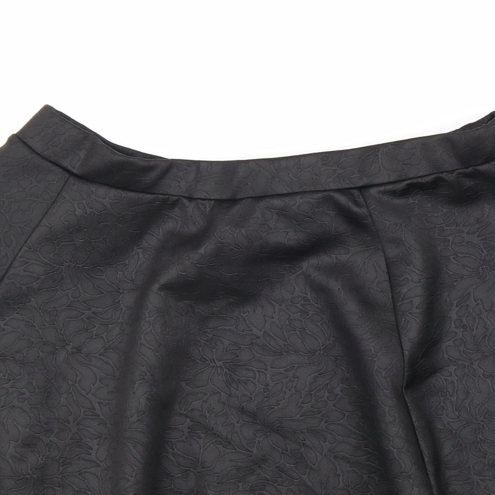 Internacionale Womens Black Polyester Skater Skirt Size 12