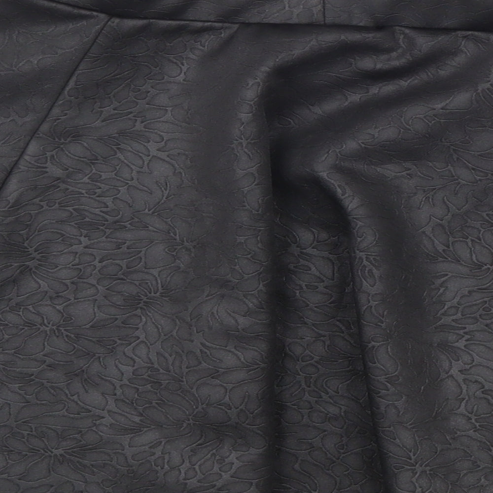 Internacionale Womens Black Polyester Skater Skirt Size 12