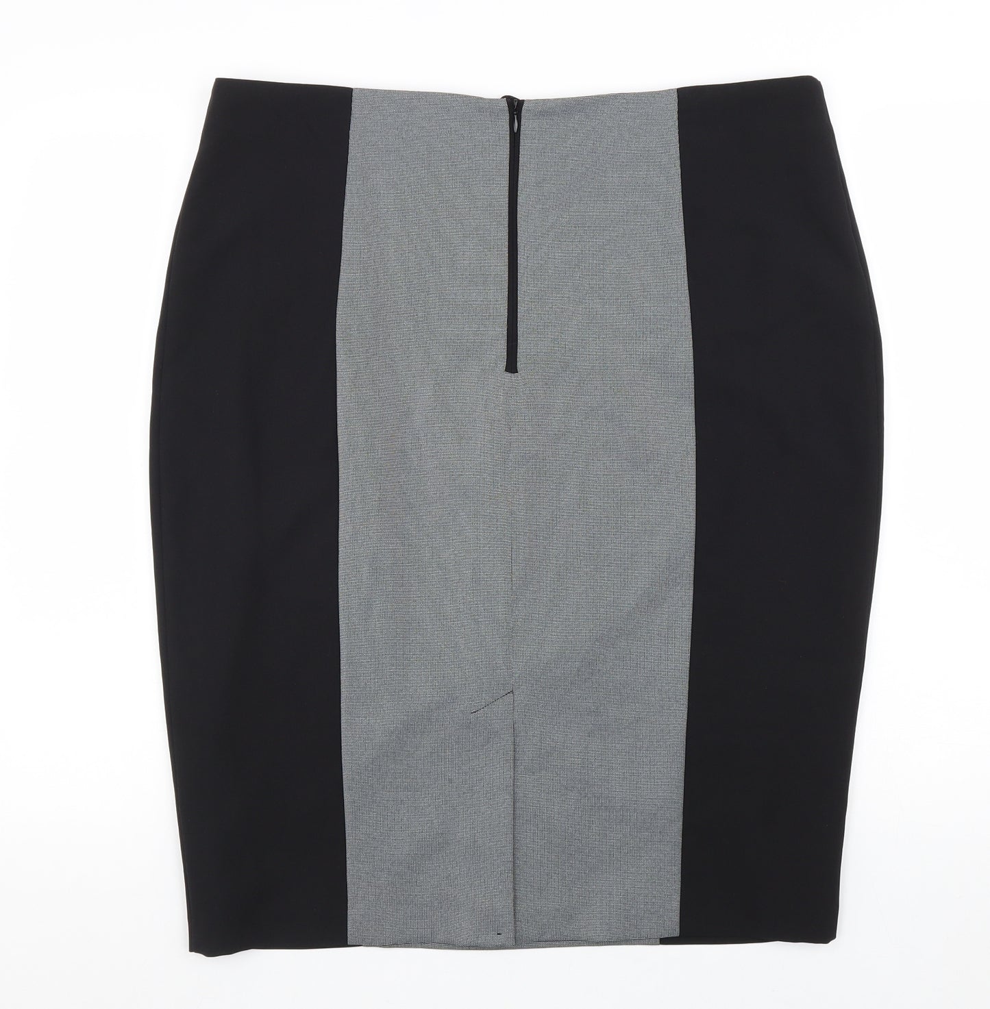 F&F Womens Black Polyester Straight & Pencil Skirt Size 18 Zip