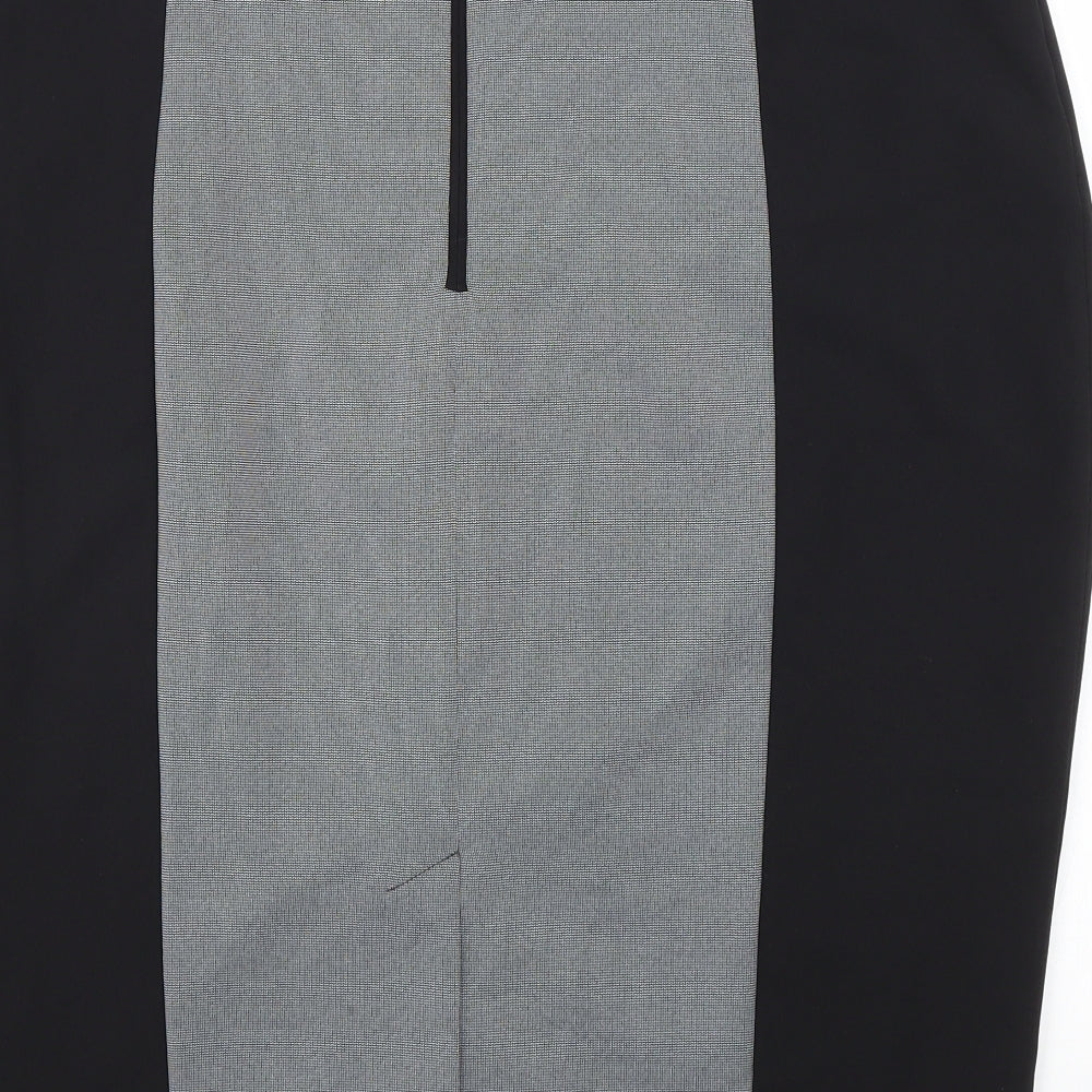 F&F Womens Black Polyester Straight & Pencil Skirt Size 18 Zip