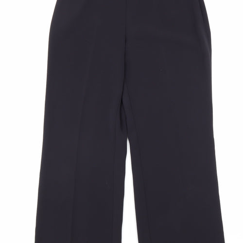 Marks and Spencer Womens Blue Polyester Dress Pants Trousers Size 10 L24 in Regular