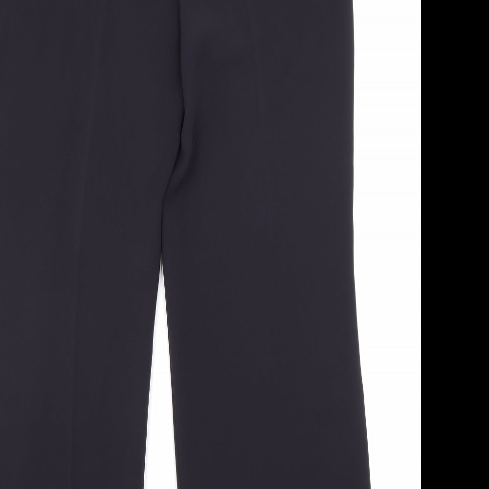 Marks and Spencer Womens Blue Polyester Dress Pants Trousers Size 10 L24 in Regular