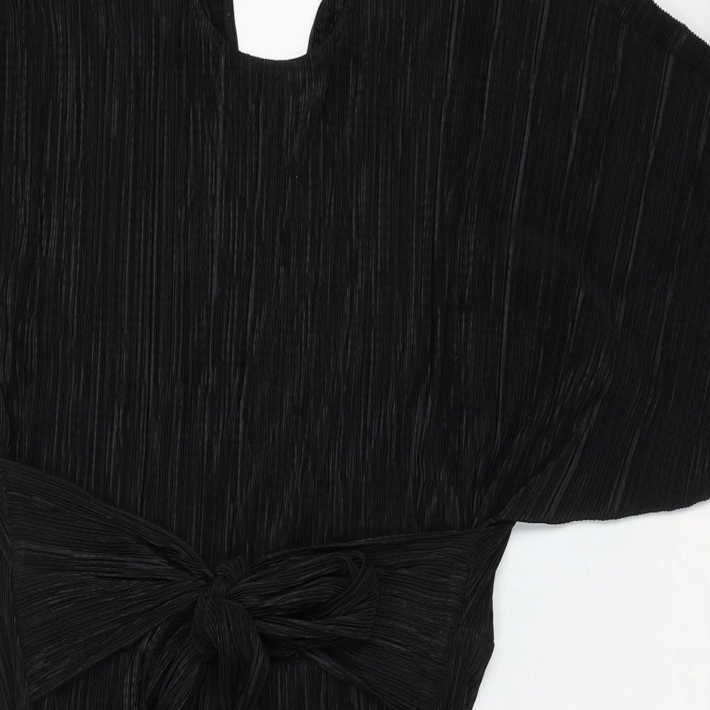ASOS Womens Black Cotton Romper One-Piece Size 20 Pullover - Plisse