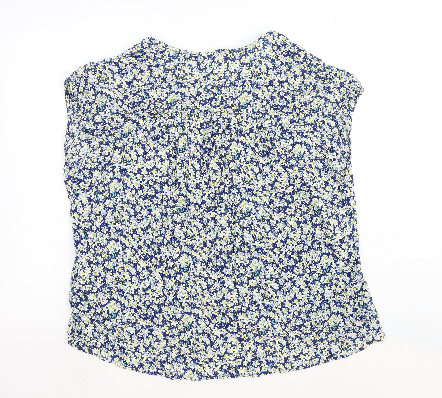 TU Womens Multicoloured Floral Cotton Basic Blouse Size 20 Round Neck