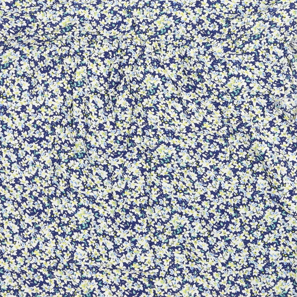 TU Womens Multicoloured Floral Cotton Basic Blouse Size 20 Round Neck