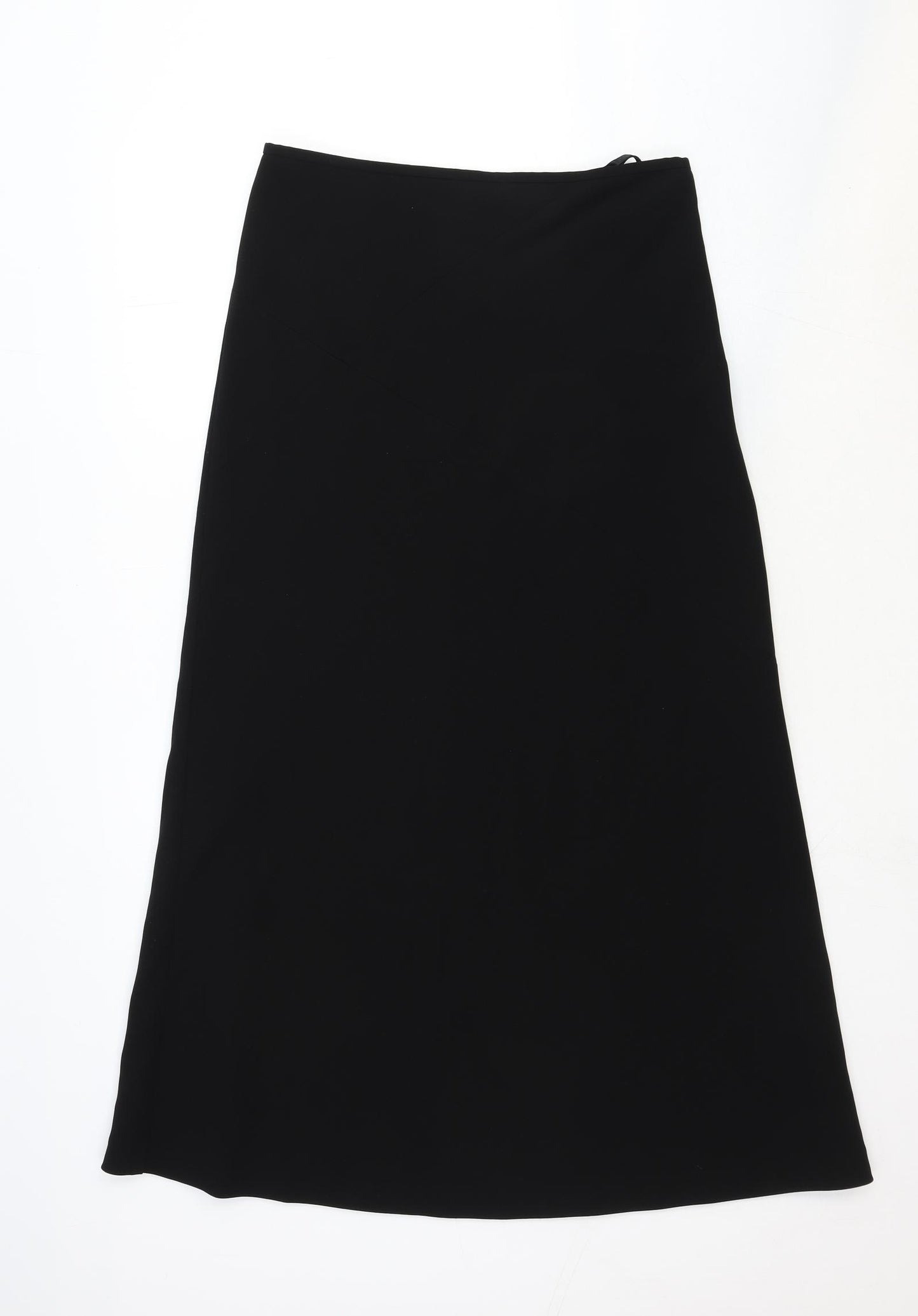 Monsoon Womens Black Cotton A-Line Skirt Size M Zip