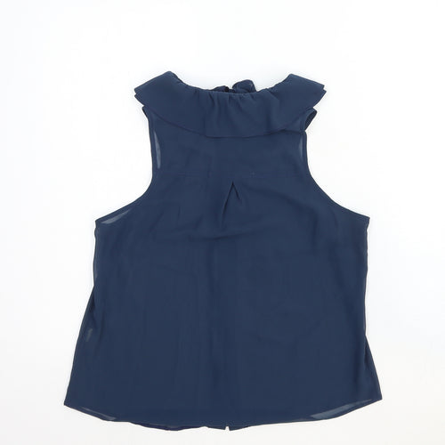 Pins & Needles Womens Blue Viscose Basic Button-Up Size S Collared